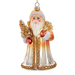 Foto van Kurt s. adler - ornament glas santa l17cm goud