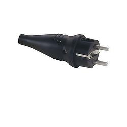 Foto van Showtec cee7/vii schuko connector male 230v zwart