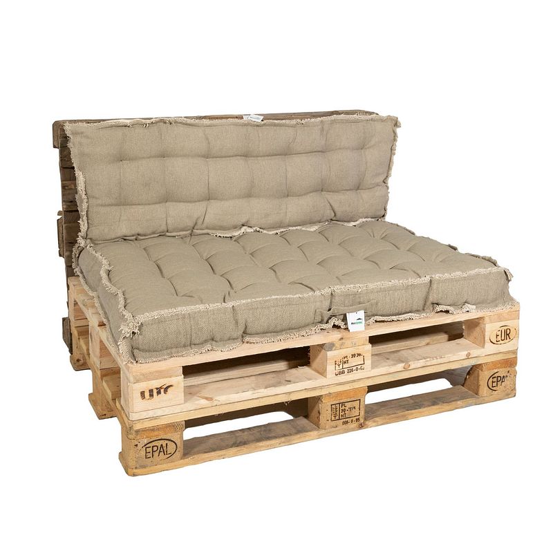 Foto van Maxxgarden palletkussen - zitkussen palletsofa - 120 x 80 cm (taupe)