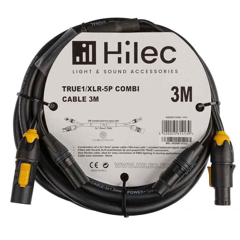 Foto van Hilec true1/xlr-5p combi cable 3 meter