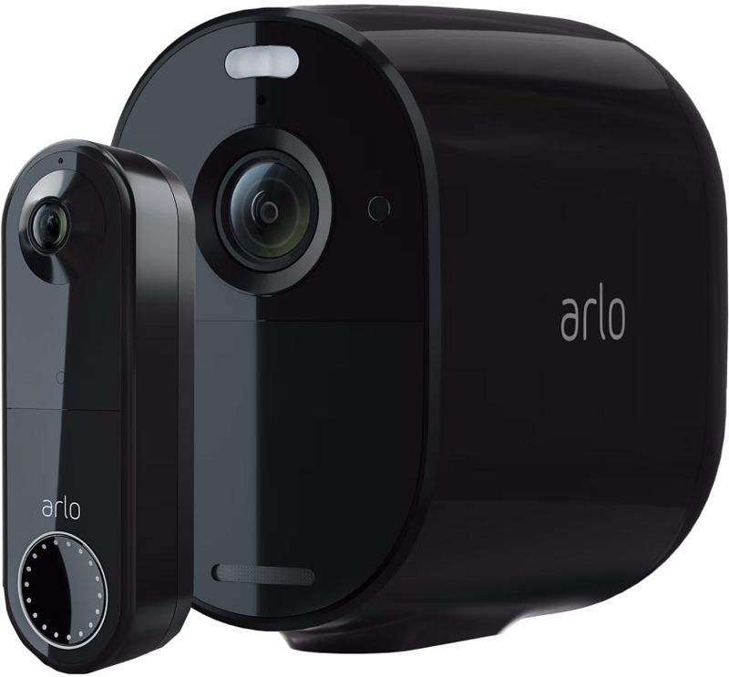 Foto van Arlo essential beveiligingscamera zwart + arlo wire free video doorbe