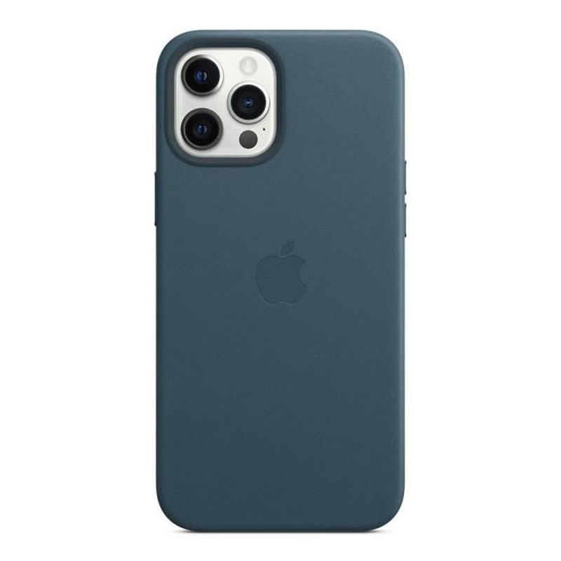 Foto van Apple iphone 12 pro max leren hoesje met magsafe - baltisch blauw