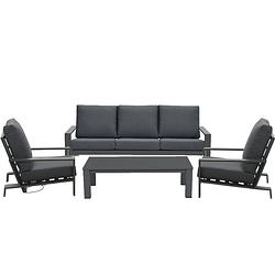 Foto van Garden impressions coba 4-delige loungeset - donker grijs