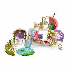 Foto van Playset schleich glittering flower house with unicorns, lake and stable paard plastic
