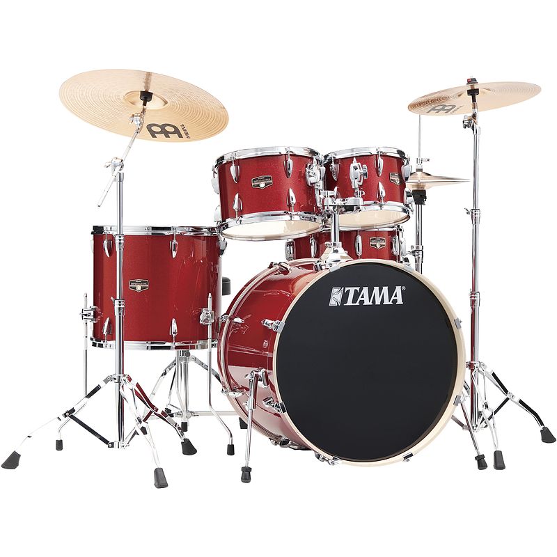 Foto van Tama ip52h6w-brm imperialstar 5-delige drumkit burnt red mist