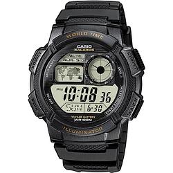 Foto van Casio quartz horloge ae-1000w-1avef (l x b x h) 48.1 x 43.7 x 13.7 mm zwart materiaal (behuizing): hars materiaal (armband): hars