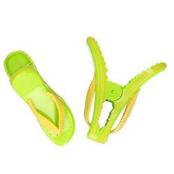 Foto van Handdoekklem/handdoek knijpers - slipper - 2x - kunststof - handdoekknijpers