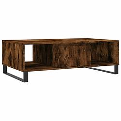 Foto van Infiori salontafel 104x60x35 cm bewerkt hout gerookt eikenkleurig