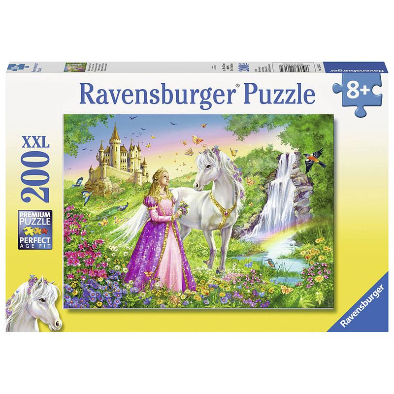 Foto van Ravensburger puzzel xxl prinses met paard - 200 stukjes