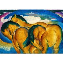 Foto van Franz marc - die kleinen gelben pferde kunstdruk 100x70cm