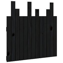 Foto van Vidaxl hoofdbord wandmontage 82,5x3x80 cm massief grenenhout zwart