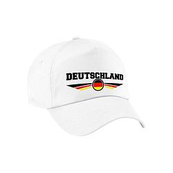 Foto van Duitsland / deutschland landen pet / baseball cap wit voor volwassenen - verkleedhoofddeksels