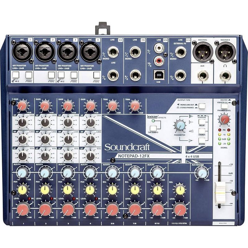 Foto van Soundcraft notepad 12fx console-mengpaneel aantal kanalen:12 usb-aansluiting