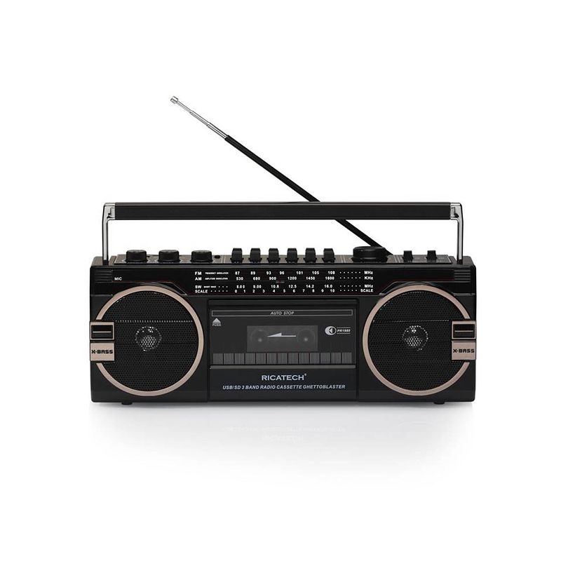 Foto van Ricatech retro radio usb ghettoblaster pr1980