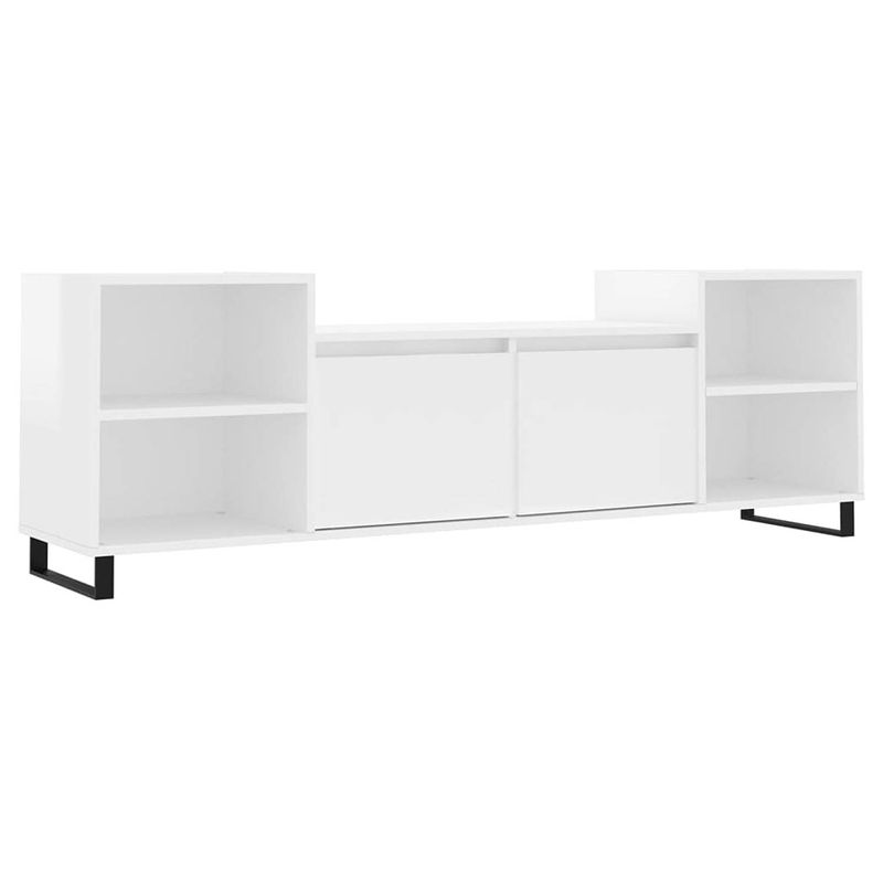 Foto van Vidaxl tv-meubel 160x35x55 cm bewerkt hout hoogglans wit