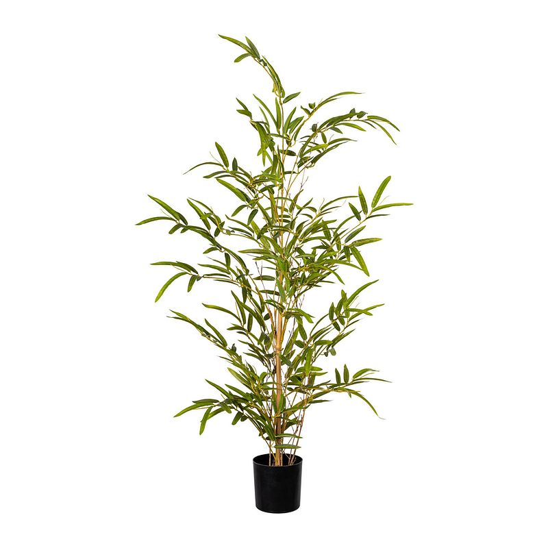 Foto van Kopu® kunstplant bamboe 90 cm - in zwarte pot - nepplant