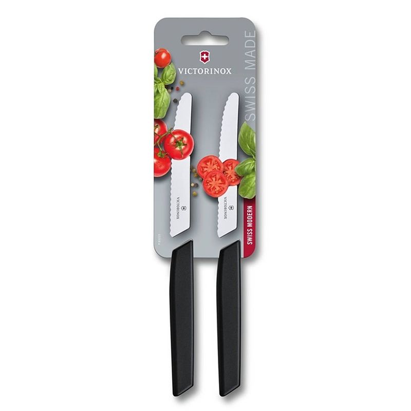 Foto van Victorinox swiss modern tomatenmes - 2-delig - zwart