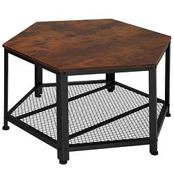 Foto van Tectake - salontafel norwich industrial dark sidetable bijzettafel - 404225