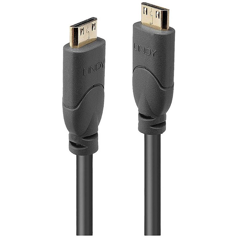 Foto van Lindy hdmi aansluitkabel hdmi-mini-c stekker, hdmi-mini-c stekker 0.50 m grijs 41040 ultra hd-hdmi hdmi-kabel