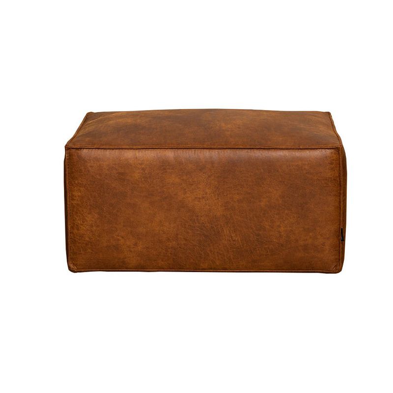 Foto van Bronx71 hocker memphis eco-leer cognac.