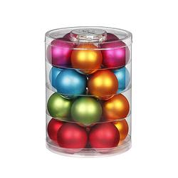 Foto van 20x stuks glazen kerstballen gekleurd mix 6 cm glans en mat - kerstbal