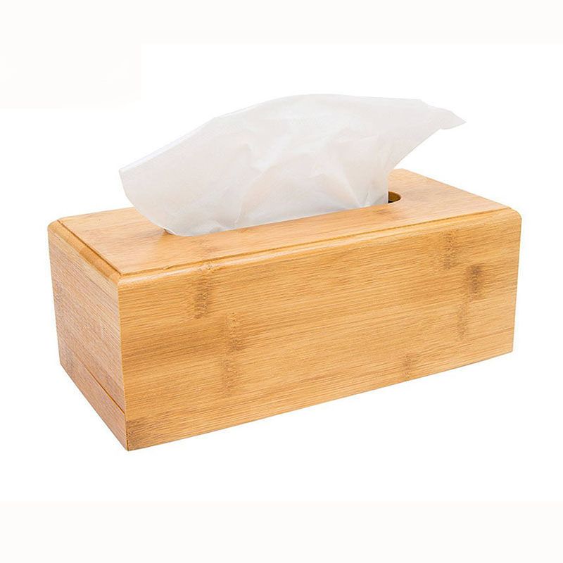 Foto van Bamboe tissue box - tissuehouder voor tissues - rechthoekige