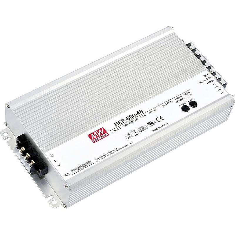 Foto van Mean well hep-600-42 ac/dc inbouwnetvoeding 14.3 a 600.6 w 42 v/dc uitgangsspanning regelbaar