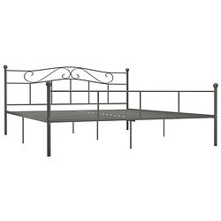 Foto van The living store metalen bedframe - grijs - 208 x 187.5 x 95 cm - 180 x 200 cm matras