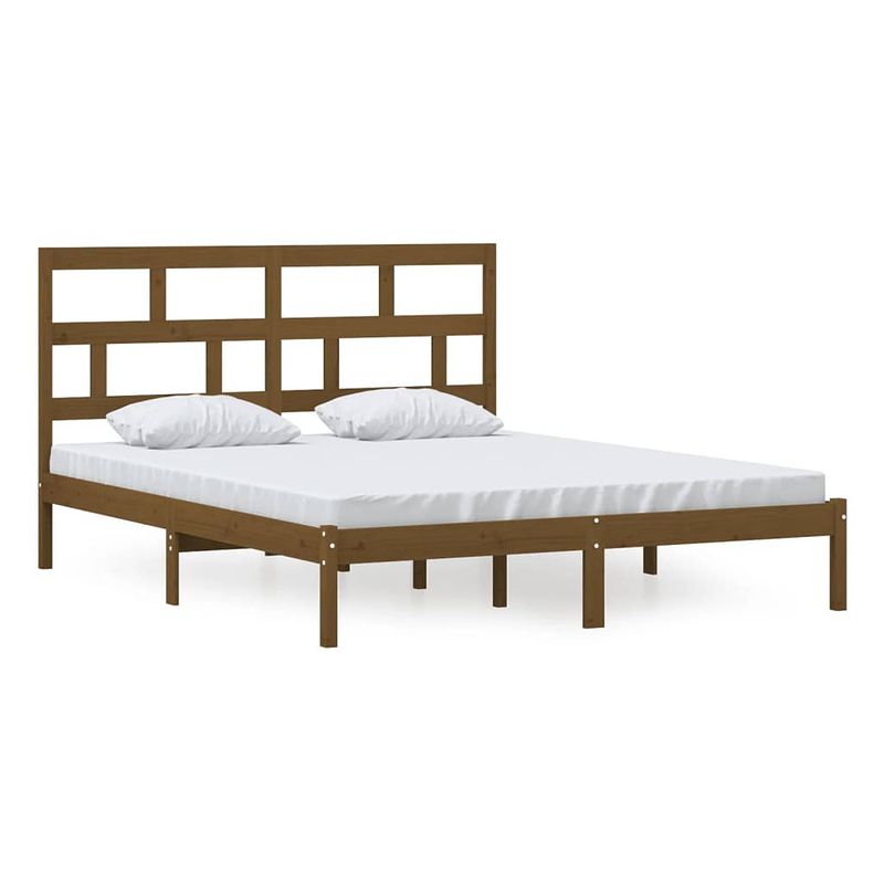 Foto van Vidaxl bedframe massief grenenhout honingbruin 160x200 cm