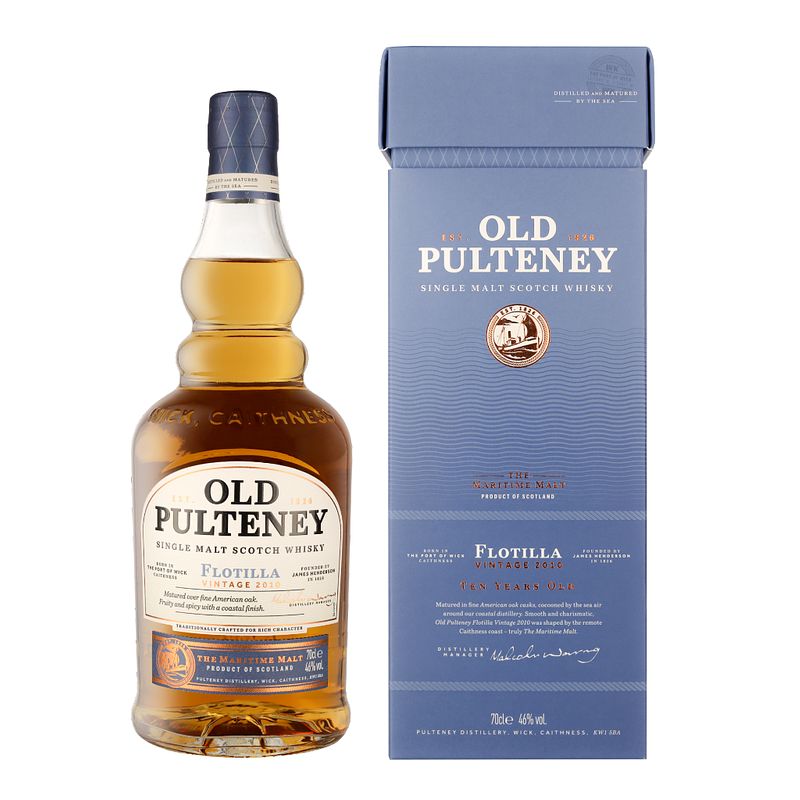 Foto van Old pulteney flotilla 70cl whisky + giftbox