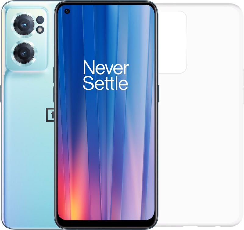 Foto van Oneplus nord ce 2 128gb blauw 5g + just in case soft design back cover transparant