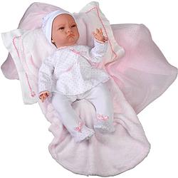 Foto van Falca babypop inma meisjes 44 cm vinyl/textiel roze