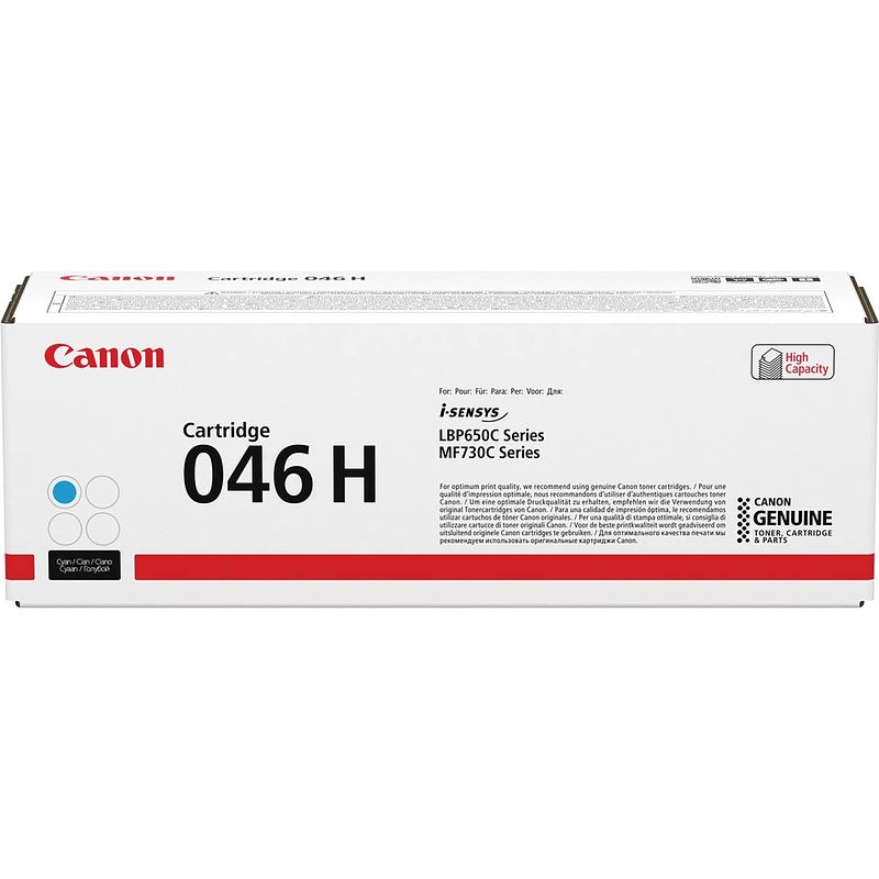 Foto van Canon toner 046h, 5.000 pagina'ss, oem 1253c002, cyaan