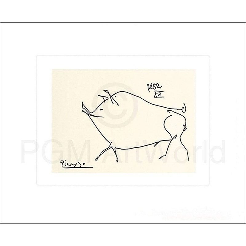 Foto van Pablo picasso - le petit cochon kunstdruk 60x50cm