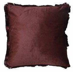 Foto van Rox living kussen 40 x 40 cm fluweel bordeauxrood