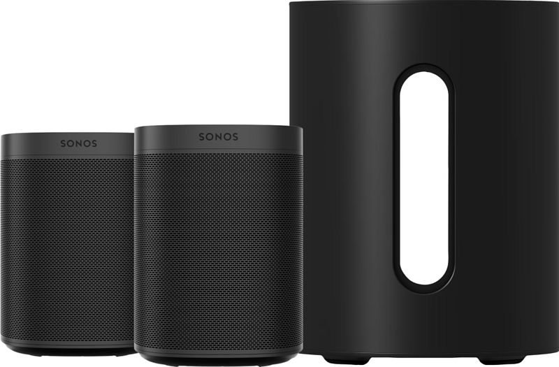 Foto van Sonos one sl duo pack + sonos sub mini zwart