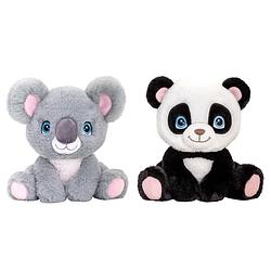 Foto van Keel toys - pluche knuffel dieren bosvriendjes set koala en panda 25 cm - knuffeldier