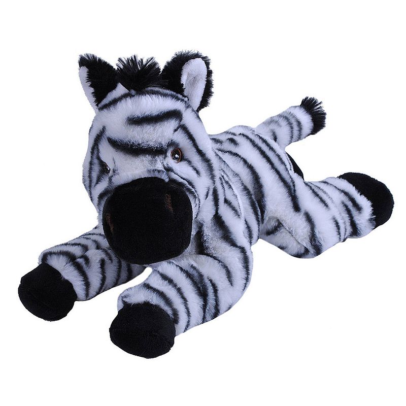 Foto van Wild republic knuffel zebra ecokins junior 30 cm pluche wit/zwart