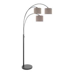 Foto van Steinhauer sparkled light vloerlamp - e27 (grote fitting) - zilver en zwart