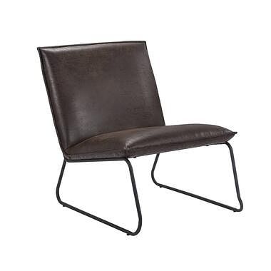 Foto van Fauteuil cooper - leatherlook - bruin - leen bakker