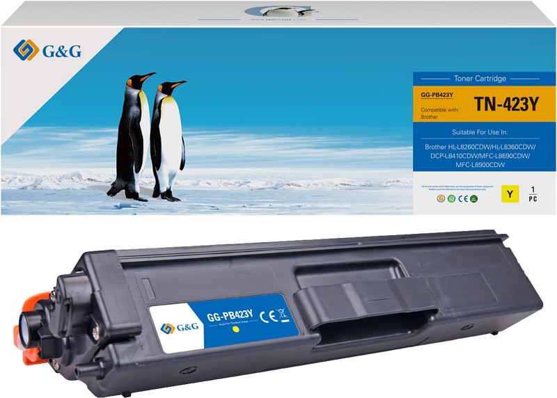 Foto van G&g tn-423 toner geel hoge capaciteit