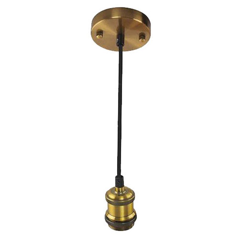 Foto van Led plafondlamp - plafondverlichting - industrieel - rond - mat goud aluminium - e27