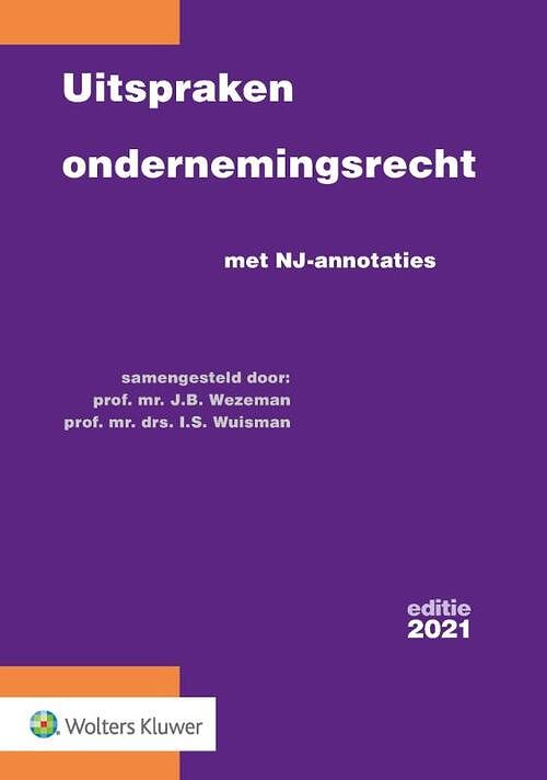 Foto van Uitspraken ondernemingsrecht 2021 - paperback (9789013152982)