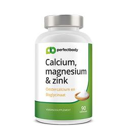 Foto van Perfectbody calcium, magnesium en zink tabletten - 90 tabletten