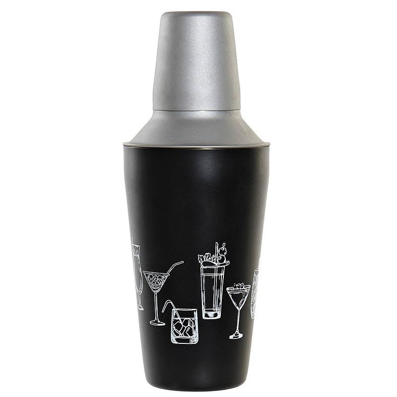 Foto van Cocktailshaker zwart 500 ml rvs - cocktailshakers