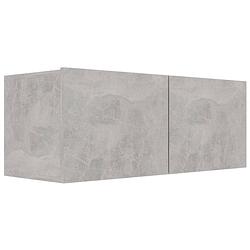 Foto van The living store tv-meubel 80x30x30 cm bewerkt hout betongrijs - kast