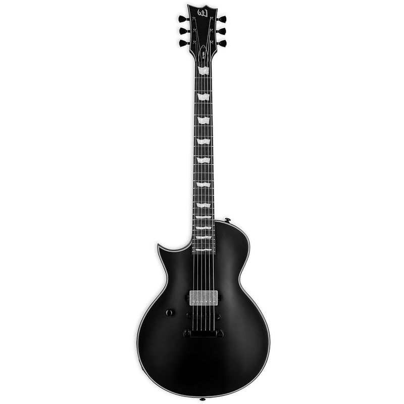 Foto van Esp ltd ec-201 lh black satin linkshandige elektrische gitaar