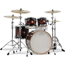 Foto van Dw drums ddlg2214tb design series maple tobacco burst 4d. shellset