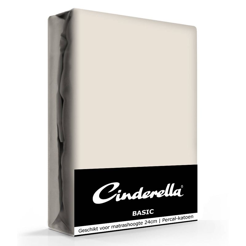 Foto van Cinderella basic hoeslaken taupe-200 x 200 cm