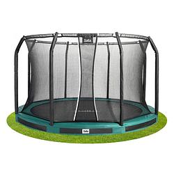 Foto van Salta trampoline premium ground met veiligheidsnet 396 cm - groen